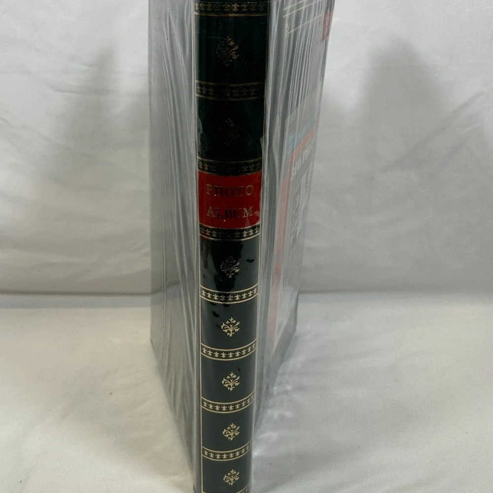 Vintage Photo Album 300 Picture 4x6 Pioneer Le Memo Spiral Leather Pockets Green